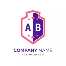 Bold Shield Design Featuring Stars and Dual Colors Logo Template