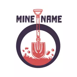 Bold Shovel Breaking Ground in a Mining Operation Logo Template