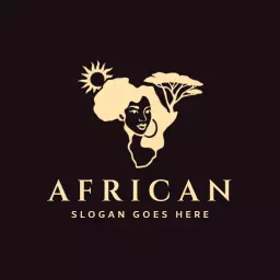 Bold Silhouette of Africa Celebrating Rich Culture Logo Template