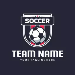 Bold Soccer Shield Design for Your Football Team Logo Template