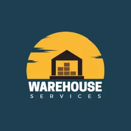 Bold Sunset Behind Warehouse Symbolizing Storage Solutions Logo Template