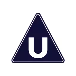 Bold Triangular Design Featuring Letter U Alphabet Logo Template