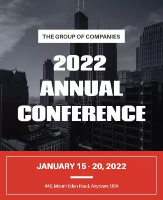 Bold Urban Corporate Annual Conference Poster Template