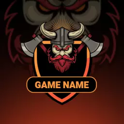 Bold Viking Character with Shield Symbolizing Esports Logo Template