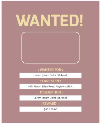 Bold Wanted Notice with Pink Background Flyer Template