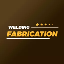 Bold Welding Fabrication Design on Dark Background Logo Template