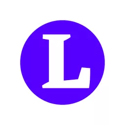Bold White Letter L on Vibrant Purple Background Logo Template