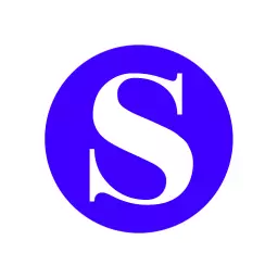 Bold White Letter S on Vibrant Blue Circle Alphabet Logo Template
