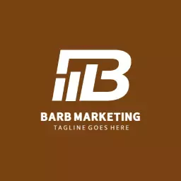 Bold White Lettering on Rich Brown Background Marketing Logo Template