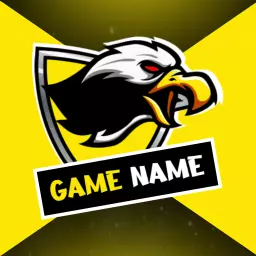 Bold Yellow and Black Eagle Design for Esports Logo Template
