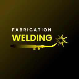 Bold Yellow and Black Fabrication Welding Symbol Logo Template