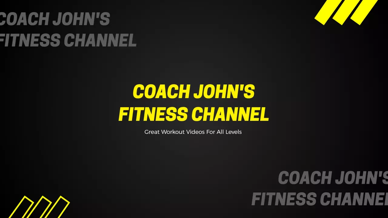 Bold Yellow and Black Fitness Content YouTube Banner Template