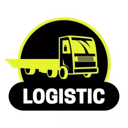 Bold Yellow and Black Truck Design Representing Logistics Logo Template