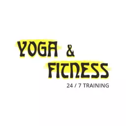 Bold Yellow and Black Yoga Fitness Training Logo Template