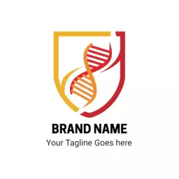 Bold Yellow and Red Shield Symbolizing Security Services Logo Template