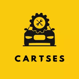 Bold Yellow Automotive Design Featuring a Car and Tools Logo Template