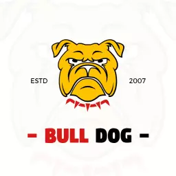 Bold Yellow Bulldog Emblem Representing Strength and Loyalty Logo Template