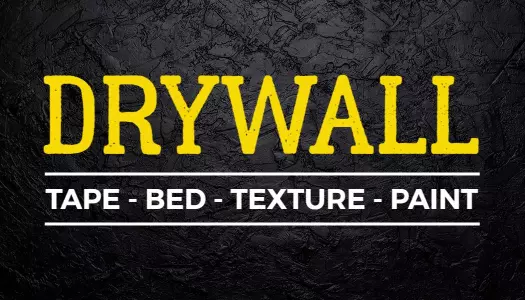Bold Yellow Drywall Taping Services Visiting Card Template