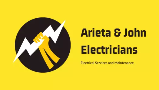 Bold Yellow Electrician Services Business Card Template