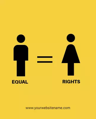 Bold Yellow Equality Rights Advocacy Poster Template
