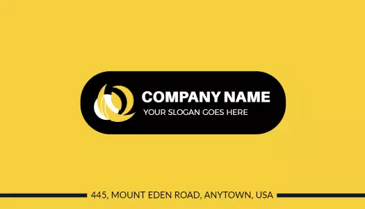 Bold Yellow Modern QR Code Enabled Visiting Card Template