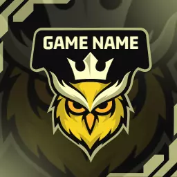 Bold Yellow Owl Emblem Perfect for Esports Competitions Logo Template