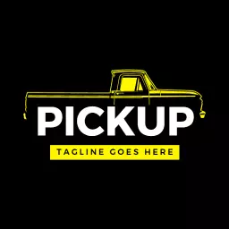 Bold Yellow Pickup Truck Design for Transport Services Logo Template