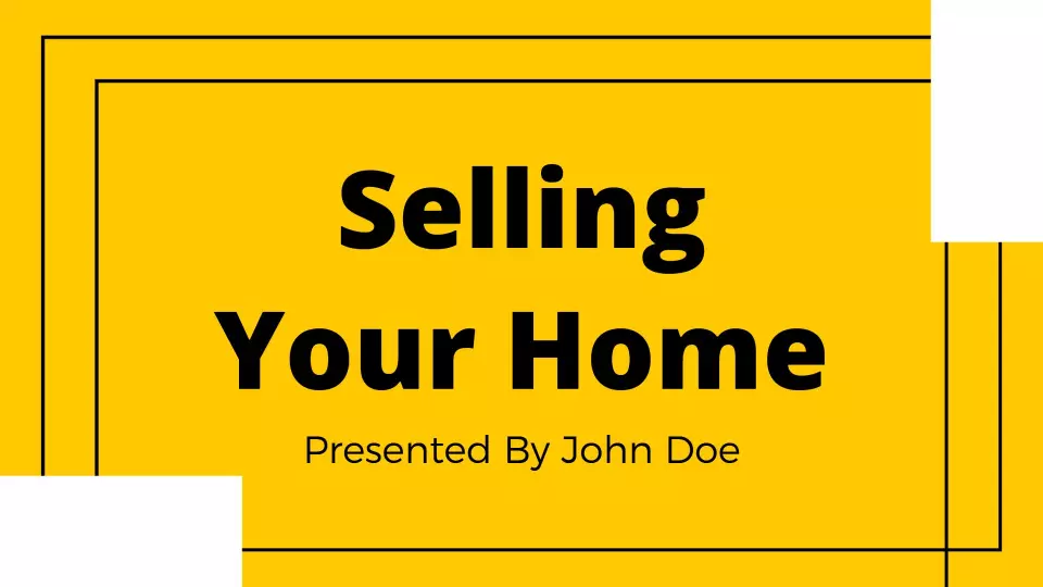 Bold Yellow Real Estate Property Selling Listing Presentation Template