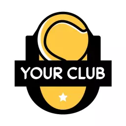 Bold Yellow Tennis Ball Design Promoting Your Sports Club Logo Template