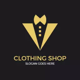 Bold Yellow Tuxedo Design for Modern Clothing Brand Logo Template