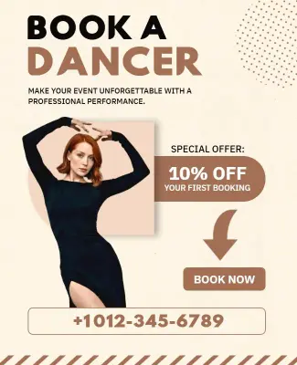 Book a Dancer for Your Event Flyer Template