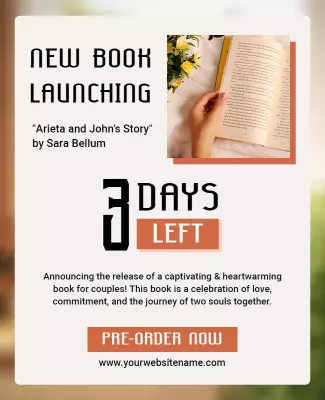 Book Launch Event Promotion Flyer Template
