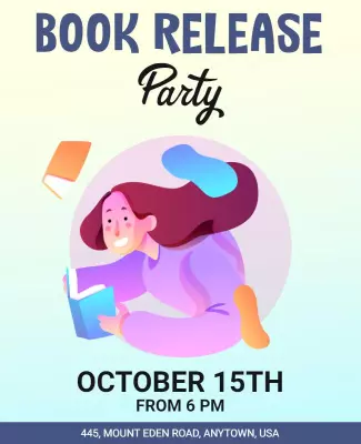 Book Release Party Flyer Template