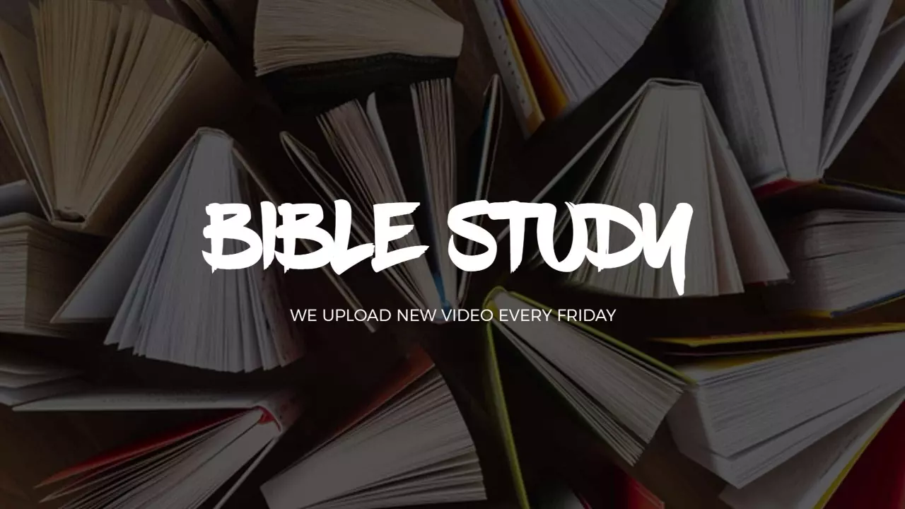 Books Open in Study Scene for Bible Study YouTube Banner Template
