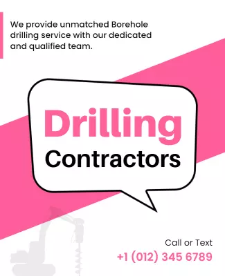 Borehole Drilling Services Contractor Flyer Template