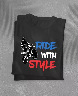 Boulder and Dusty Gray Bike T Shirt Flyer Template