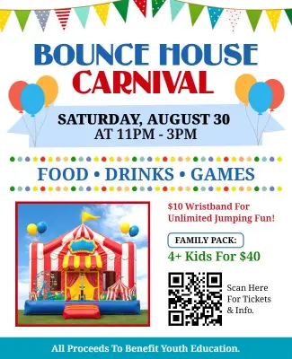 Bounce House Carnival Family Fun Event Flyer Template