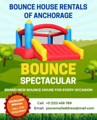 Bounce House Rentals Advertising Flyer Template