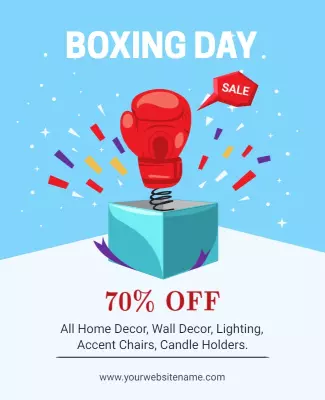 Boxing Day Home Decor Sale Flyer Template