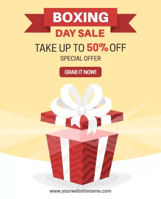 Boxing Day Sale Discount Flyer Template