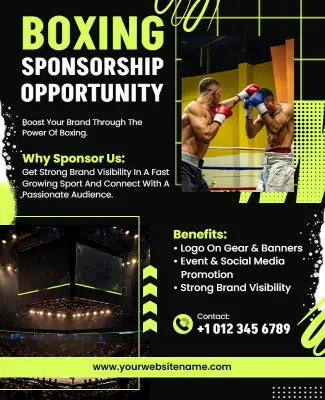 Boxing Event Sponsorship Opportunity Flyer Template
