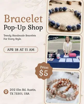 Bracelet Pop Up Shop Poster Template