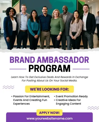 Brand Ambassador Program Flyer Template