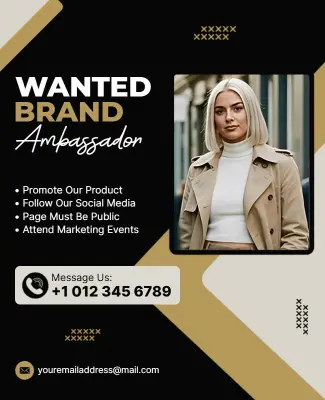 Brand Ambassador Wanted Flyer Template