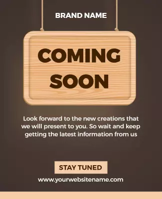 Brand Launch Coming Soon Announcement Flyer Template