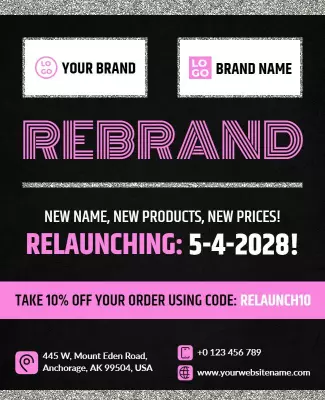 Brand Relaunch Announcement Flyer Template