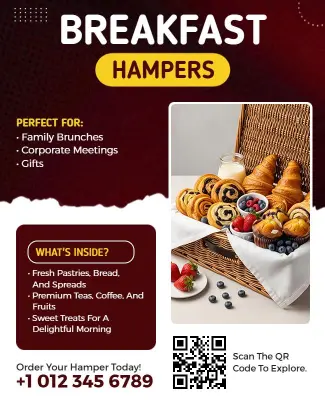 Breakfast Hampers Promotional Flyer Template