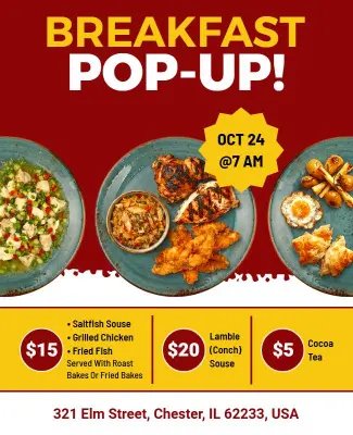 Breakfast Pop-up Event Flyer Template