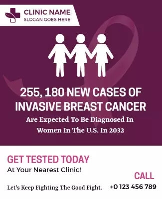Breast Cancer Awareness Clinic Flyer Template