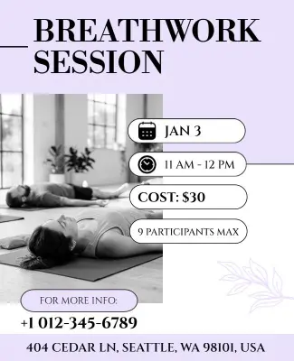 Breathwork Session Flyer Template